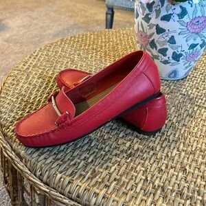 Red Leather Loafer as 8 EUC